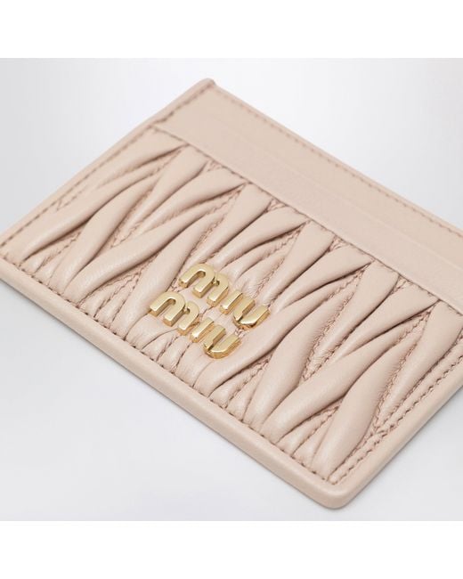 Miu Miu Brown Powder Card Holder