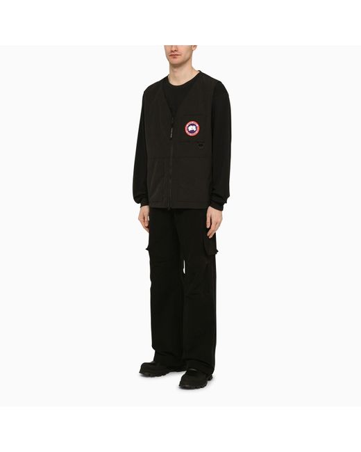 Canada Goose Black Canmore Zipped Waistcoat for men
