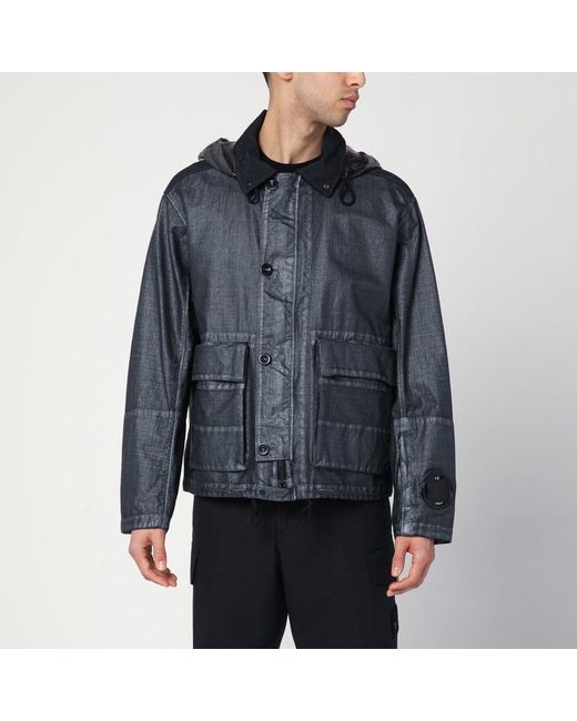 C P Company Blue Mille Light Jacket for men