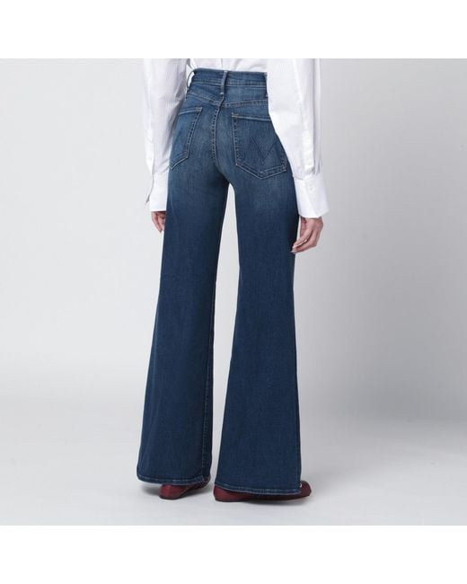Mother Blue Flared Troublemaker Jeans