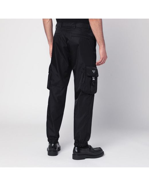 Prada Black Re-Nylon Trousers for men