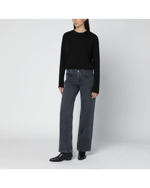 Agolde Black Faded-Effect Jeans