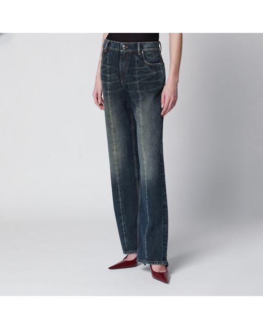 Versace Blue Washed Regular-Fit Cotton Jeans