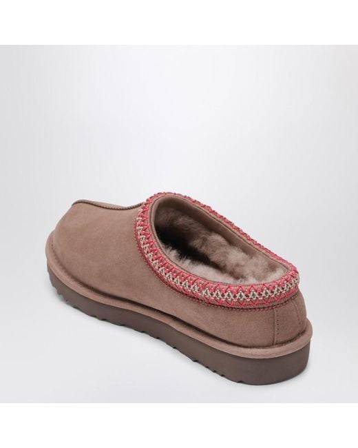 Ugg Brown Tasman Rocky Oak Leder-Slipper