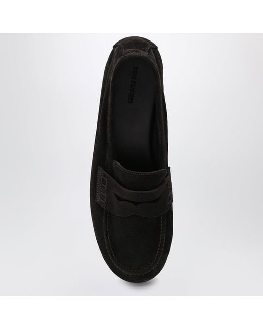 Dear Frances Black Espresso Suede Loafers