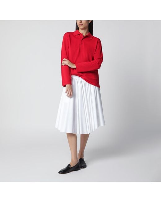 Flore Flore Red Diana Organic Cotton Polo Shirt