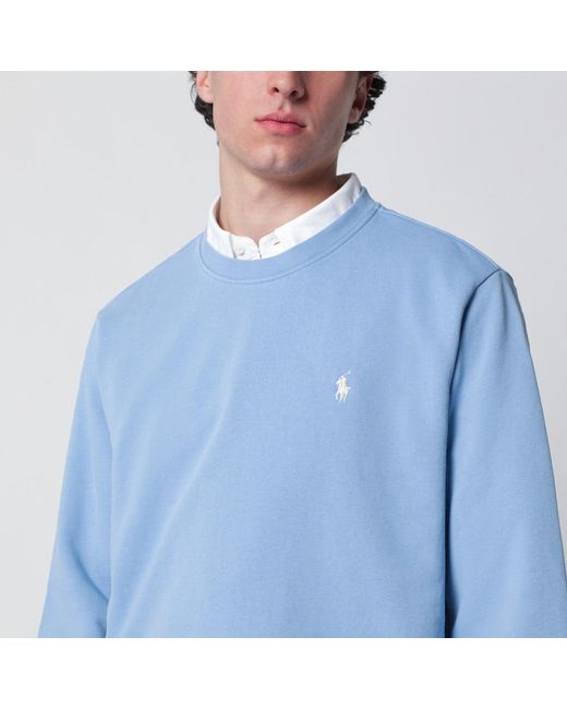 Polo Ralph Lauren Blue Cotton Crew-Neck Sweatshirt for men