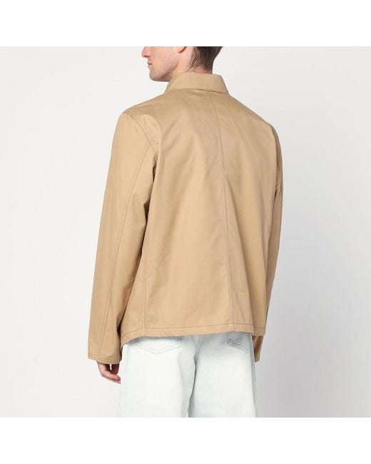 Giacca camicia beige in cotone di NAMACHEKO in Natural da Uomo