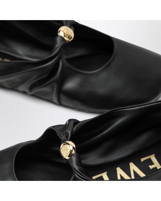 Loewe Black Nappa Pebble Ballerina