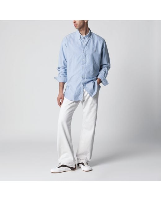 Polo Ralph Lauren Blue Oxford Shirt Custom-Fit for men