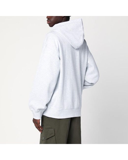 Carhartt Hooded Wip Sweat Jacket Farbe Ash Heather in White für Herren