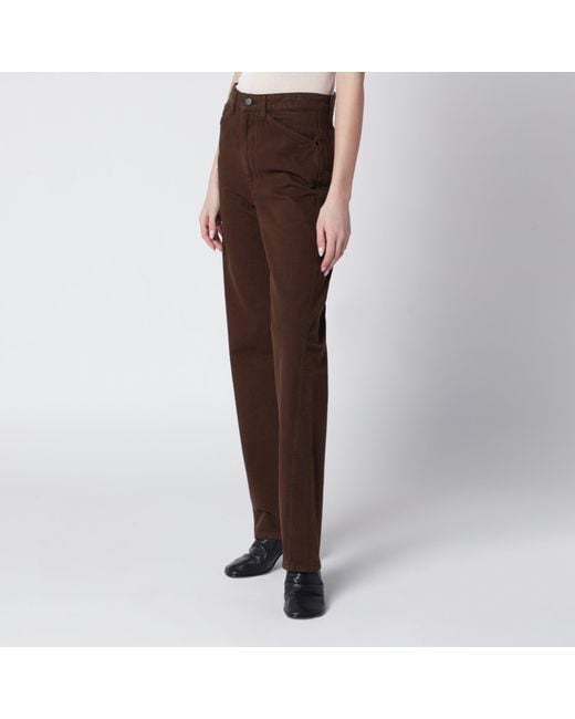 Lemaire Brown Twill Trousers