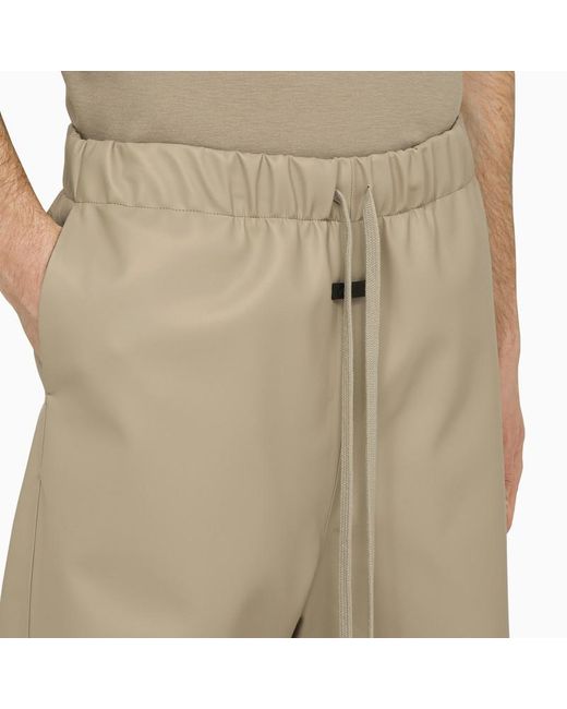 Fear Of God Natural Rubberized Wide-leg Trousers Dune for men