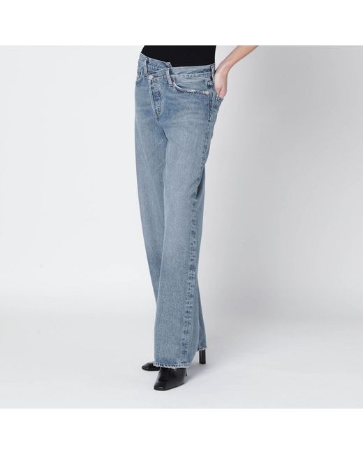 Agolde Blue Arc Criss Cross Jeans