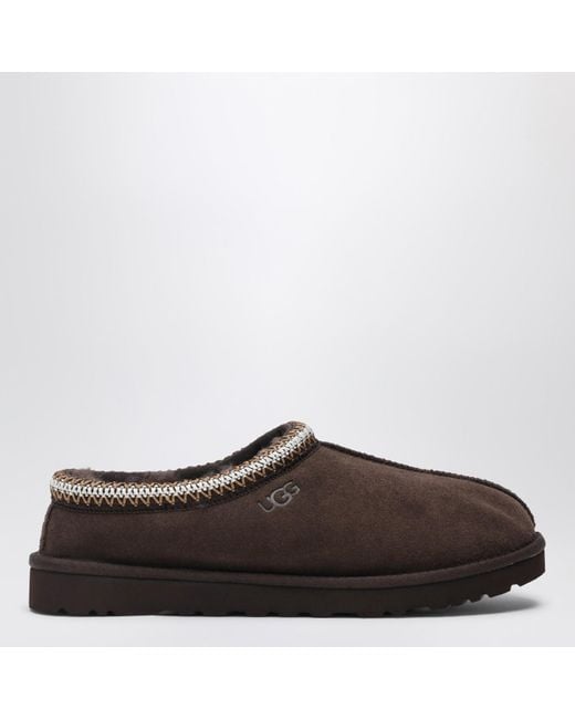 Ugg Brown Tasman Cocoa-Coloured Eather Slip-Ons for men