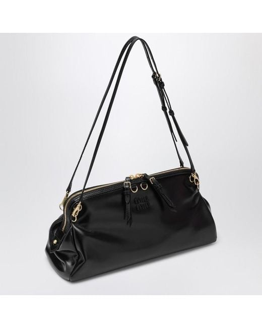 Miu Miu Black Glossy Leather Bag