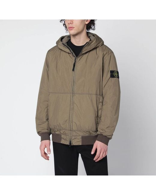 Stone Island Brown Military Lightweight Nylon Jacket for men