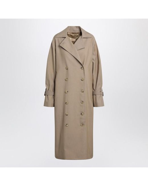 Trench-Coat Double Boutonnage En Coton Mélangé Totême  en coloris Natural