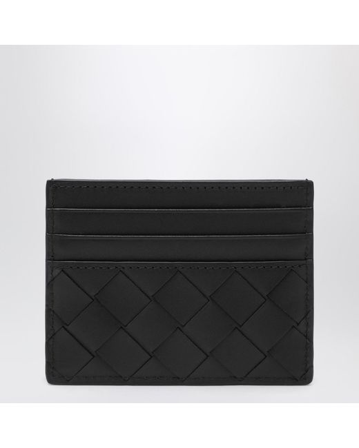 Bottega Veneta Black Intrecciato Card Holder for men