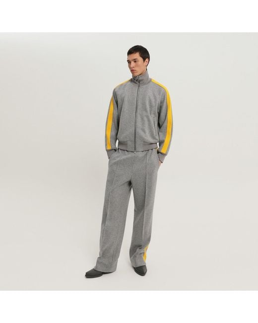 1989 STUDIO Gray Jacket With Side Stripes for men