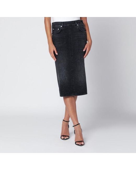 Gonna kim in denim nera effetto slavato di Haikure in Black