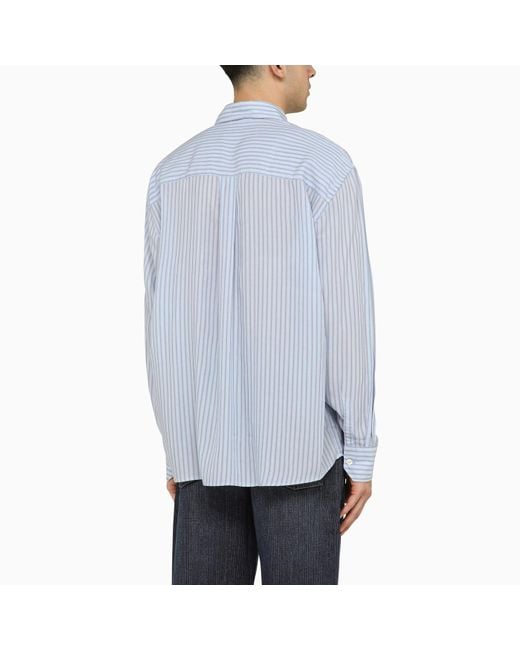 Our Legacy Blue Striped Cotton Shirt for men