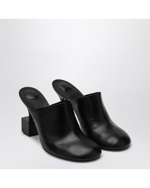 Jacquemus Black Mule With Geometric Heel