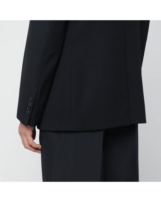 Balenciaga Black Single-Breasted Wool Jacket for men