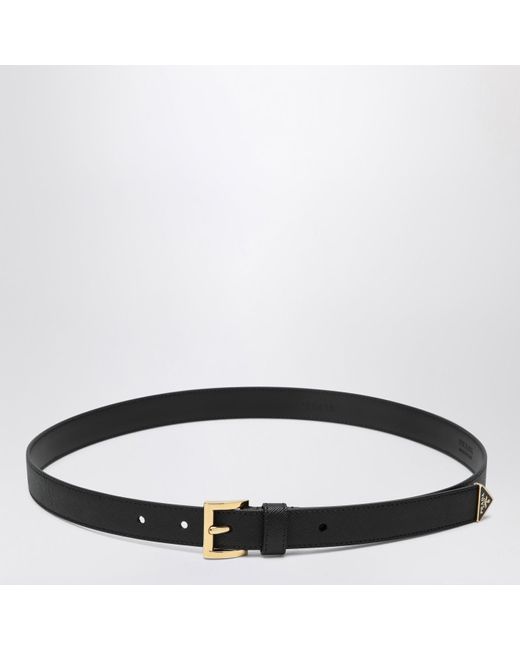 Prada Black Saffiano Leather Belt