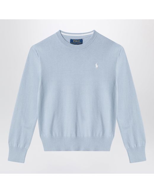 Polo Ralph Lauren Blue Light Cotton Crew-Neck Sweater for men