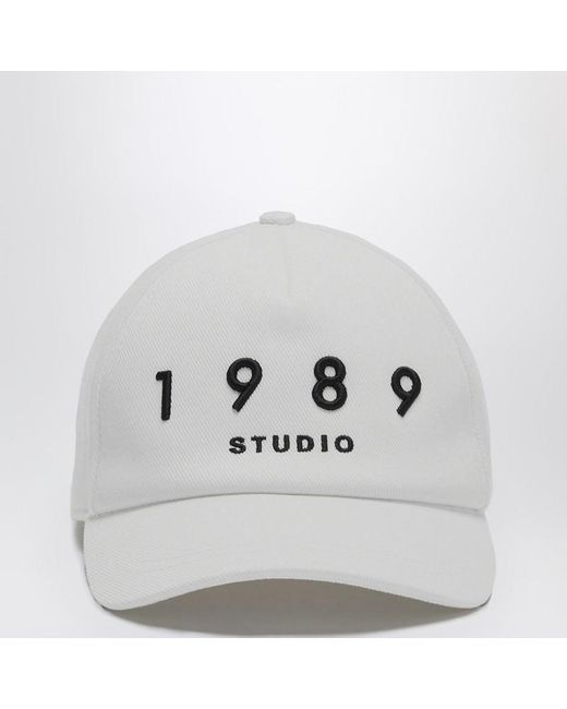Cappello da baseball con patch a righe di 1989 STUDIO in White da Uomo