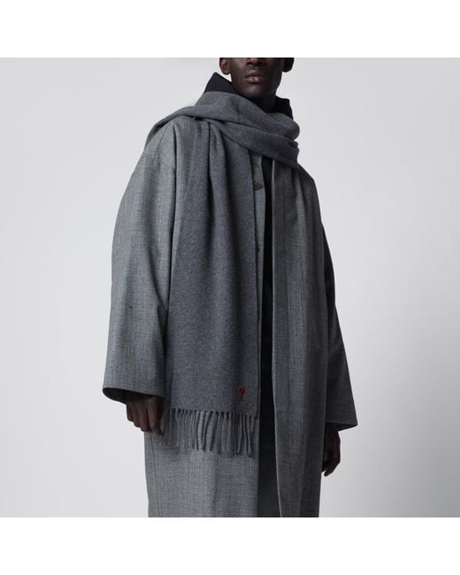 Sciarpa Ami De Coeur Grigia di AMI in Gray da Uomo