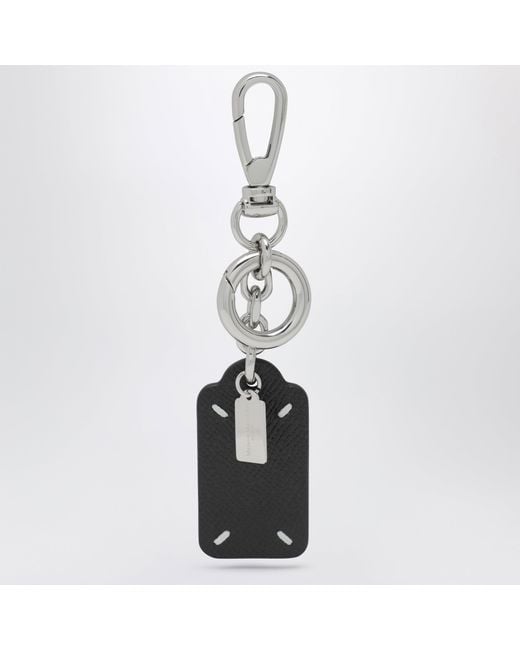 Maison Margiela White Double-Label Keychain for men
