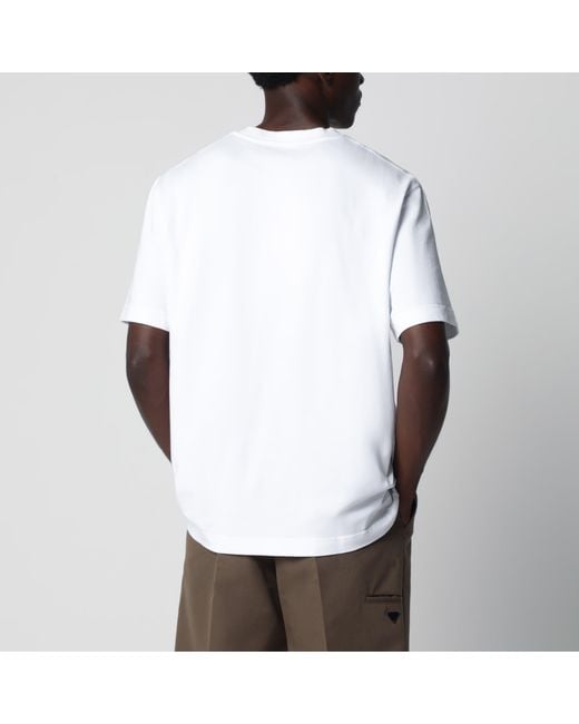 Jacquemus White T-Shirt With Grosgrain Logo for men