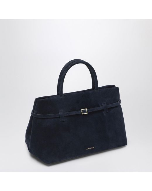MANU Atelier Blue Le Cambon 35 Dark Suede Bag