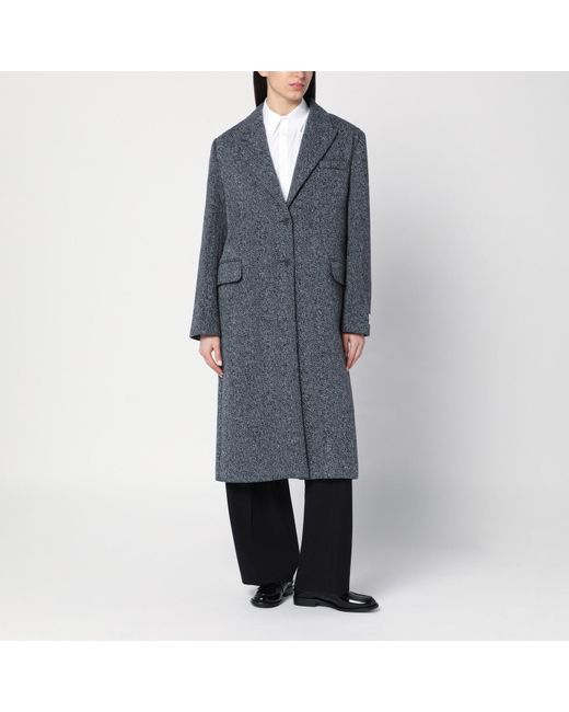 Calvin Klein Gray Single-Breasted Coat