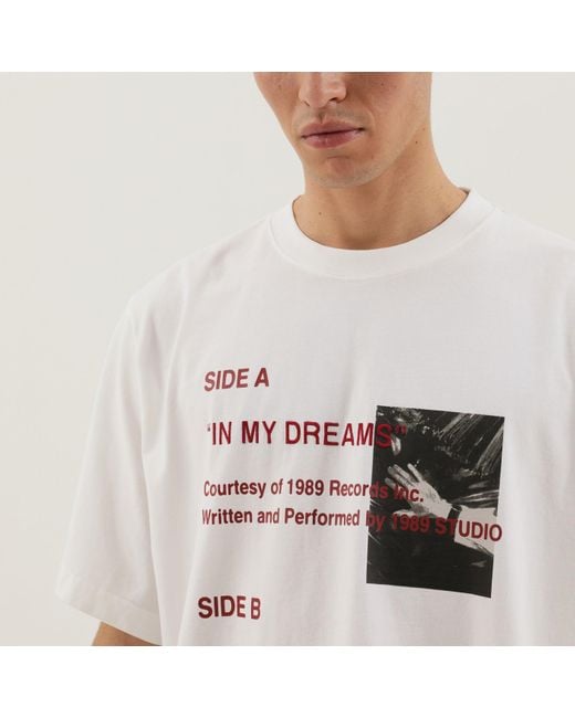 1989 STUDIO White In My Dreams T-Shirt S/S for men