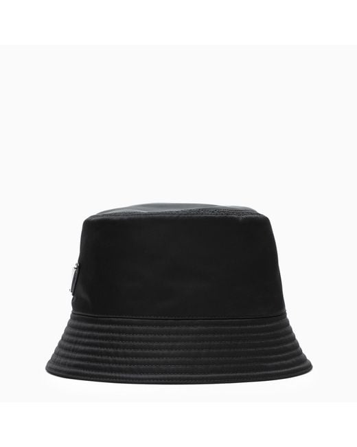 Prada Black Nylon Fisherman Hat for men