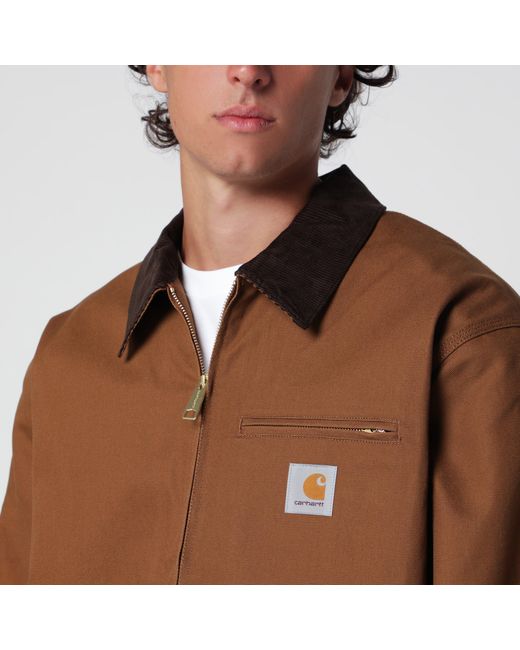 Carhartt Brown Detroit Jacket Hamilton/Tobacco for men