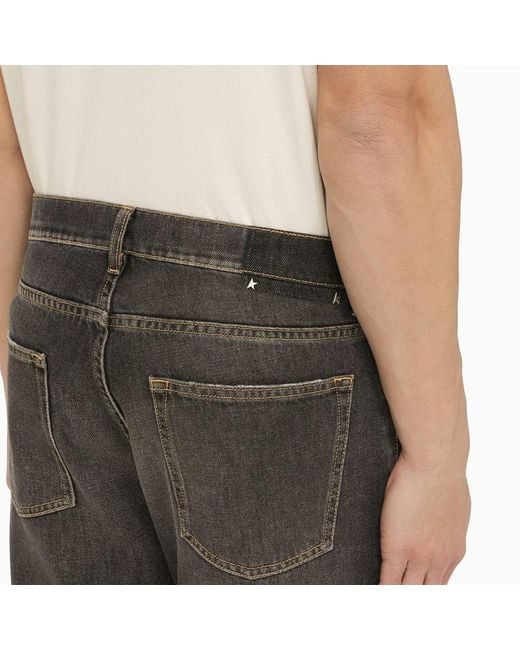 Jeans cropped slavato di Golden Goose Deluxe Brand in Gray da Uomo