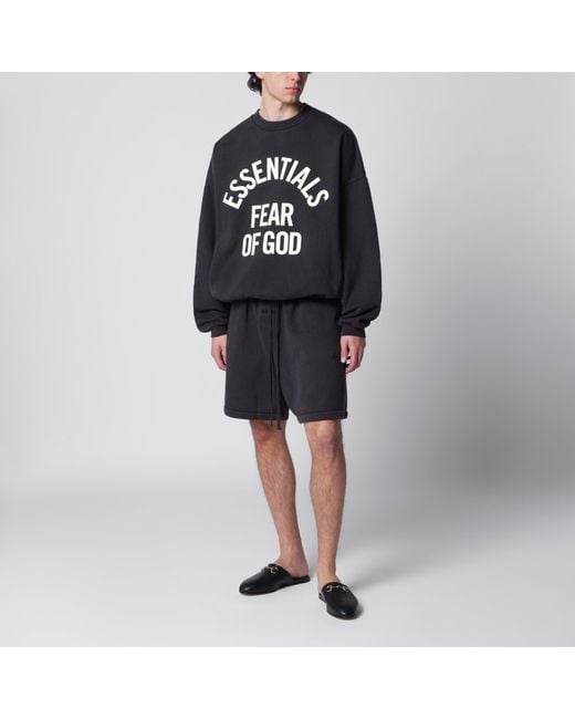 Fear Of God Black Cotton Crewneck Sweatshirt for men