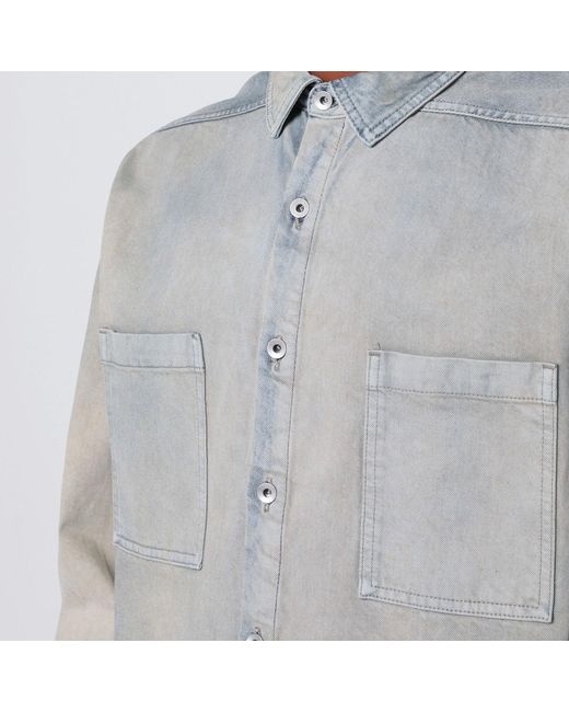 Rick Owens Gray Jumbo Shirt for men