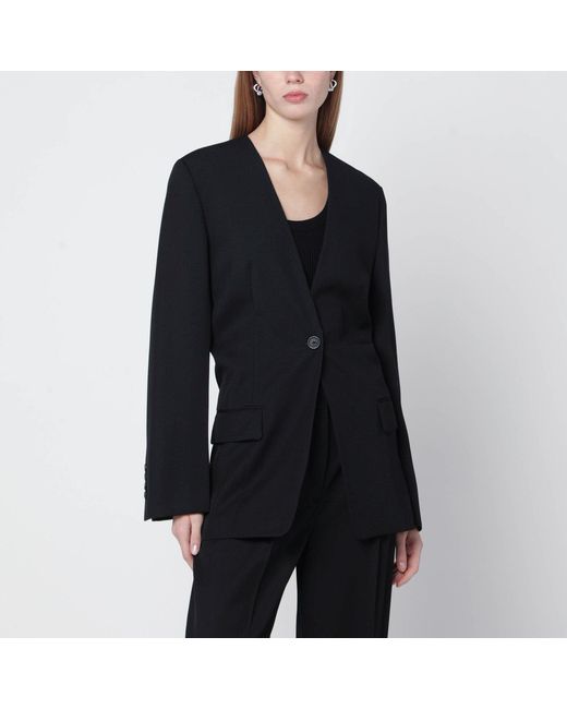 Totême Black Wool-Blend Jacket