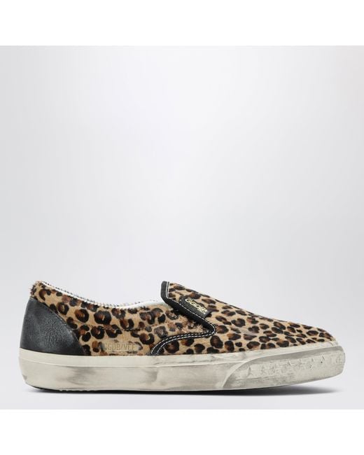Golden Goose Deluxe Brand Black Vce Penstar Sneakers Mit Leopardenmuster