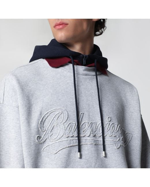 Balenciaga White Layered Hoodie for men