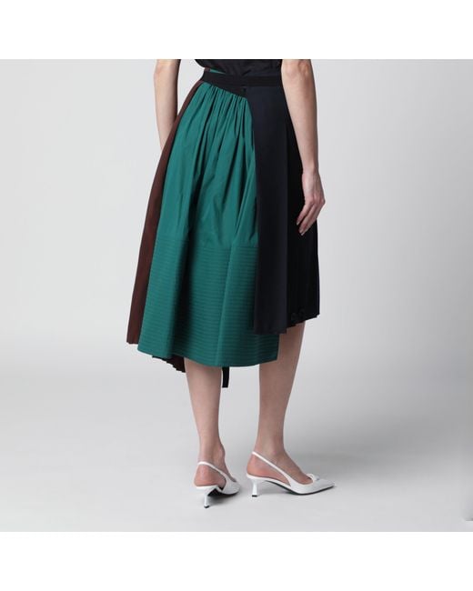 Prada Black Asymmetric Patchwork Skirt