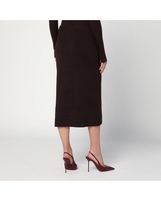 Victoria Beckham Black Midi Skirt