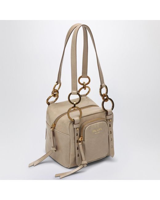 Prada Natural Mini Dangle Handtasche Puderrosa