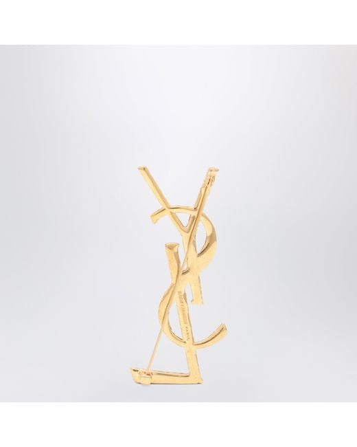 Saint Laurent Metallic Cassandre Brooch
