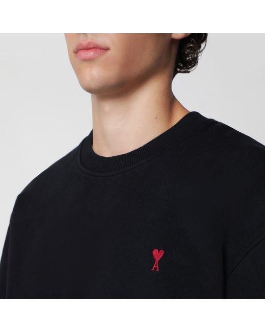 AMI Black Ami De Coeur Sweatshirt for men